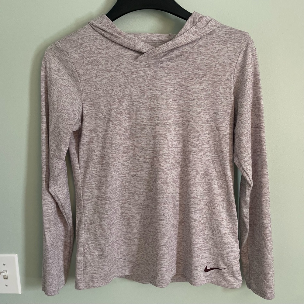 Nike Women's Light Maroon Heathered Hoodie Size M